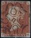 001S 1841 1d PL 33 (OK) BS 22b red-brown (BS1)