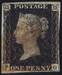 1840 1d PL10 (FG) AS 66h°h black (red MC, VGNE(2),orig.gum) ...