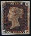 1840 1d PL1b (OD) AS 5g,h black (BR'NE'jd,LRC)