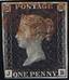 1840 1d PL  8 (JB) AS 46e black (thin paper)