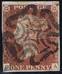 1841 1d PL21 (CA) BS 9°sc red-brown...
