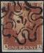 1841 1d PL33 (RI) BS 22c,°ub deep red-brown (RRc,MC2) AM29 ....