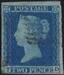 1841 2d PL4 (TD) ES 13q pale blue (very thin paper) A2050 ......