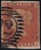 1852 1d PL160 (BL) B 2 red-brown