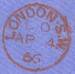 1864 1d PL85 (TK-TL) G 1(1) rose-red wmk.II (WC'18) AD1 DD2...N.
