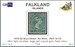 FALKLAND 1878 SG 3 6d blue-green no wmk. perf.14,5 LM A2