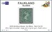 FALKLAND 1878 SG 3 6d blue-green no wmk. perf.14,5 LM A2 .KD....
