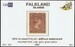 FALKLAND 1878-1879 SG1 1d claret (SH1) WX