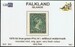 FALKLAND 1878-1879 SG3 6d blue-green (SH3) WX