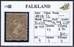 FALKLAND 1878-1879 SG4 1s bistre-brown (SH4) WX