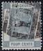 HONG KONG 1863 SG 9d 4c greenish grey wmk.CC  P14 (YI YOKOHAMA Z