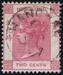 HONG KONG 1882 SG 33 2c carmine wmk.CA P14 (SHANGHAI Z796) ....