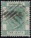 HONG KONG 1882 SG 37a 10c green wmk.CA P14 .....