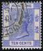 HONG KONG 1900 SG 59 10c ultra marine wmk.CA P14 .....