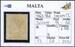 MALTA 1863 SG 13 0,5d yellow wmk.CC perf.14 M