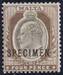 MALTA 1903 SG 43 4d brown'black brown wmk.CA perf.14 (SPECIMEN) 