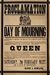 Poster proclaiming a day of mourning in Toronto on the day of Vi