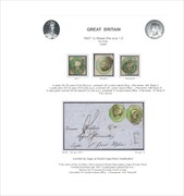 001S 1847 1s green H 1 (3 shades and letter) PRODÁNO