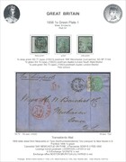 001S 1856 1s green PL1 wmk.EM (3 shades and letter)PRODÁNO