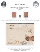 001S 1863 4d red PL4 wmk.LG (2 shades and letter) PRODÁNO