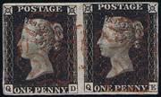 1840 1d PL1b (QD-QE) AS 5g,5 black (burr rubs)