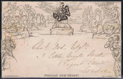 1840 1d Mulready letter sheet forme..stereo..ME1 (Glasgow MC)