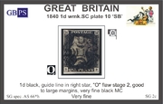 1840 1d PL10 (SB) AS 66°h black (VGNE1) PRODÁNO
