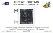 1840 1d PL1b (JE) AS 4m intense black (re-entry)PRODÁNO