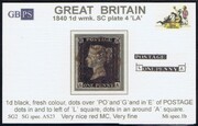 1840 1d PL4 (LA) AS23 black