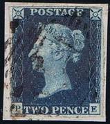 1840 2d PL 2 (PE) DS 8°xc blue (°1844) V