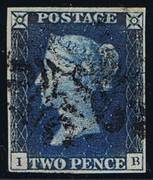 1840 2d PL1 (IB) DS 5e,°k blue (HGSV,'B' Def)