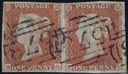 1841 1d PL113 (RG-RH) BS 32j,32 pale red-brown