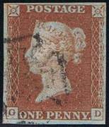1841 1d PL 23 (GD) BS 12 red-brown (NEBk)
