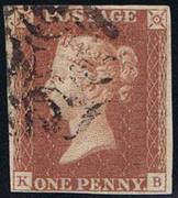 1841 1d PL 24 (KB) BS 13°k red-brown (NEBk,MSW,Ivory head)