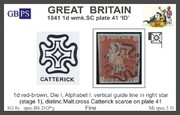 1841 1d PL41 (ID) BS 26D°g red-brown, MC 'Catterick' PRODÁNO