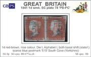 1841 1d PL78 (PB-PC) BS 67°xb,ea red-brown (blue 515) ..V2P..PRO