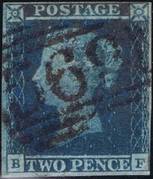 1841 2d PL 4 (BF) ES 14 blue