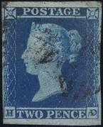1841 2d PL4 (HD) ES 14q blue (thin paper)...