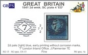 1841 2d PL4 (ED) ES 13 pale blue (LIO7) A269 PRODÁNO
