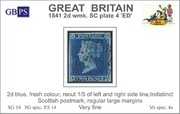 1841 2d PL4 (ED) ES 14 blue  PRODÁNO