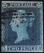 1841 2d PL4 (LH) ES 15 deep full blue