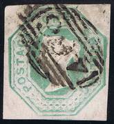 1847 1s green H 1 Die w.w. PRODÁNO