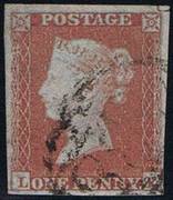 1852 1d PL146 (LE) B 2j red-brown