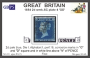 1854 2d PL4 (GD) F 1(2) pale blue (MN'N'Pe;MsG,D)