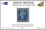 1855 2d PL5 (KB) F 6(1) blue WLC P14 DI AII (..2) A10 PRODÁNO