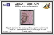 1856 4d wmk.MG J 49 pale carmine (thin white p.) (004) PRODÁNO