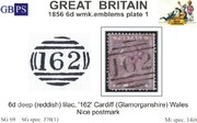 1856 6d PL1 SG 69 deep (reddish) lilac wmk.emblems (162) PRODÁNO