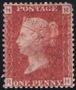 1864 1d PL127 (RH) G 1 (1) rose-red M