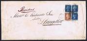 1864 1d PL171 (DB) rose-red 1869 2d PL15 (SE,SF,RF) d.blue