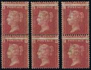 1864 1d PL74 (QA-RC) G 1 (1) rose-red B6 UN